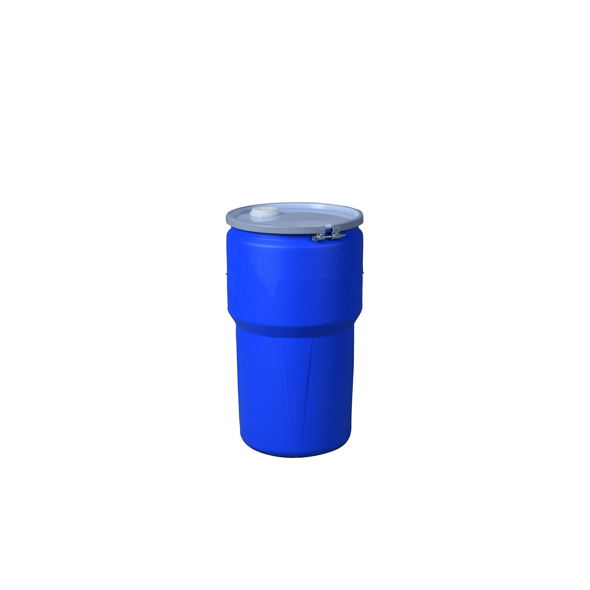 Eagle 14 Gallon Metal Bolt Ring Lab Pack Open Head Plastic Barrel Drum — Blue, 1x2in. & 1x3/4in. Bung Holes, Model# 1610MBBRBG1
